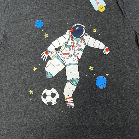 Boys' Cat & Jack Short Sleeve Astronaut Soccer Graphic T-Shirt - Black XXL (18) - Picture 2 of 2